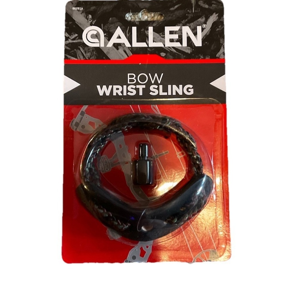 Allen Bow Hunting Wrist Sling Full Grain Leather Yoke Braided Cording 66291A
